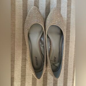 Nicole Khaki Mauve Silver Studded Shoes SIZE 7